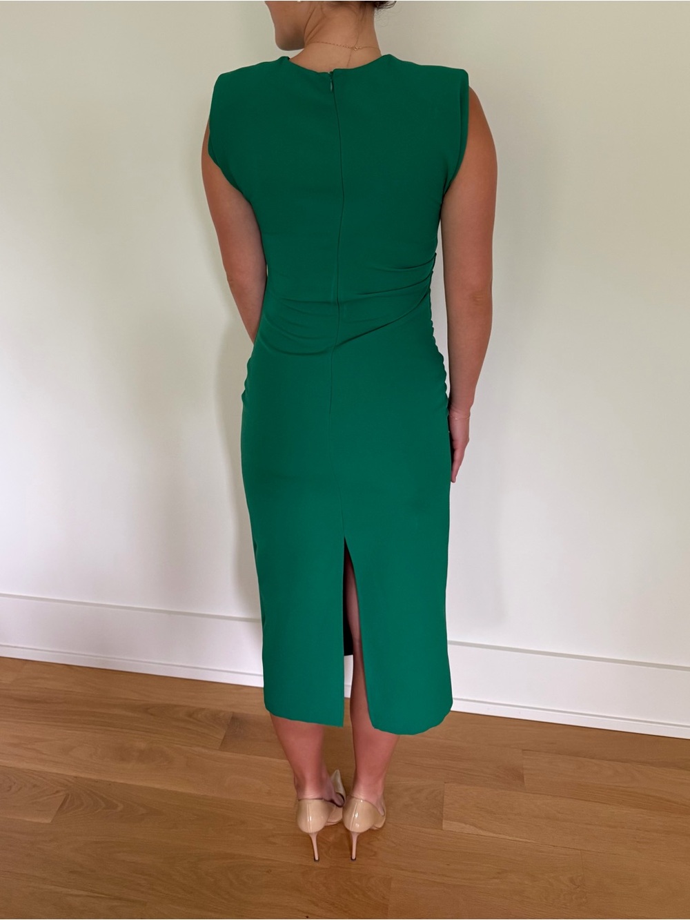 Zara Green Midi Sheath Dress - Picture 3 of 6